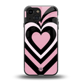 y2k retro pink hearts back phone cover | glass case for iphone 13 mini