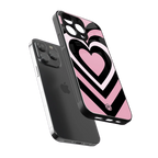 y2k retro pink hearts back phone cover | glass case for iphone 13 pro max