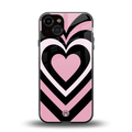 y2k retro pink hearts back phone cover | glass case for iphone 13