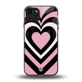 y2k retro pink hearts back phone cover | glass case for iphone 15