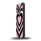 y2k retro pink hearts back phone cover | glass case for iphone 16