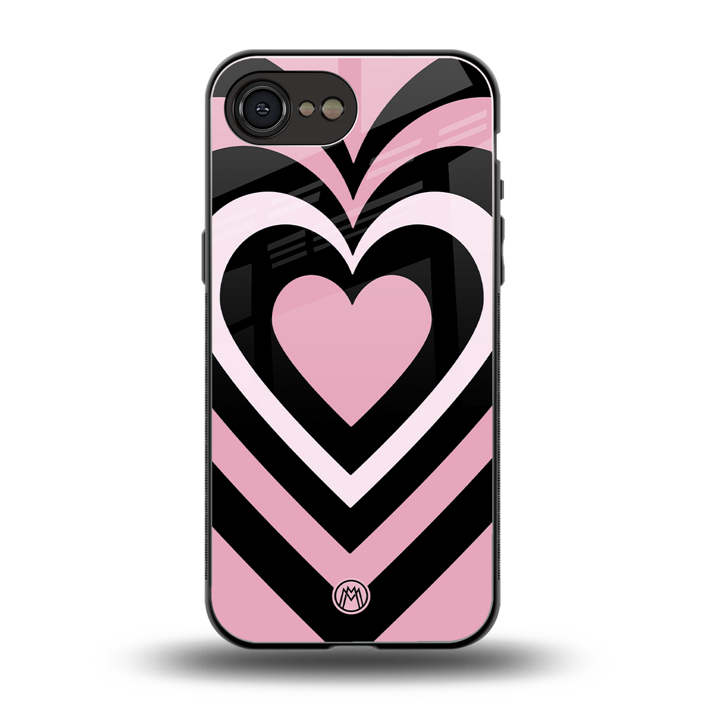 y2k retro pink hearts back phone cover | glass case for iphone 16e
