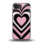 y2k retro pink hearts back phone cover | glass case for iphone 16e