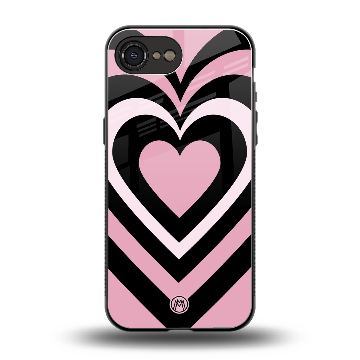 y2k retro pink hearts back phone cover | glass case for iphone 16e