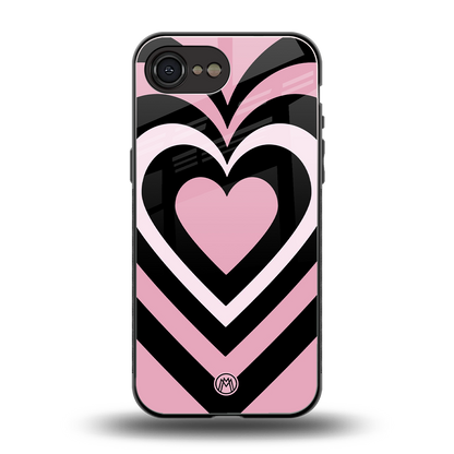 y2k retro pink hearts back phone cover | glass case for iphone 16e