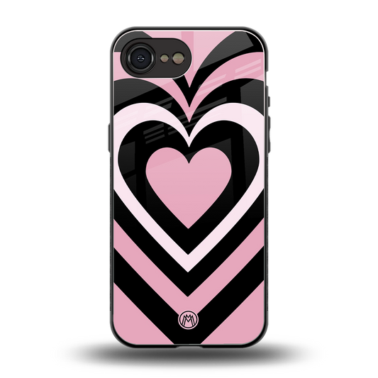 y2k retro pink hearts back phone cover | glass case for iphone 16e