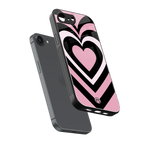 y2k retro pink hearts back phone cover | glass case for iphone 16e