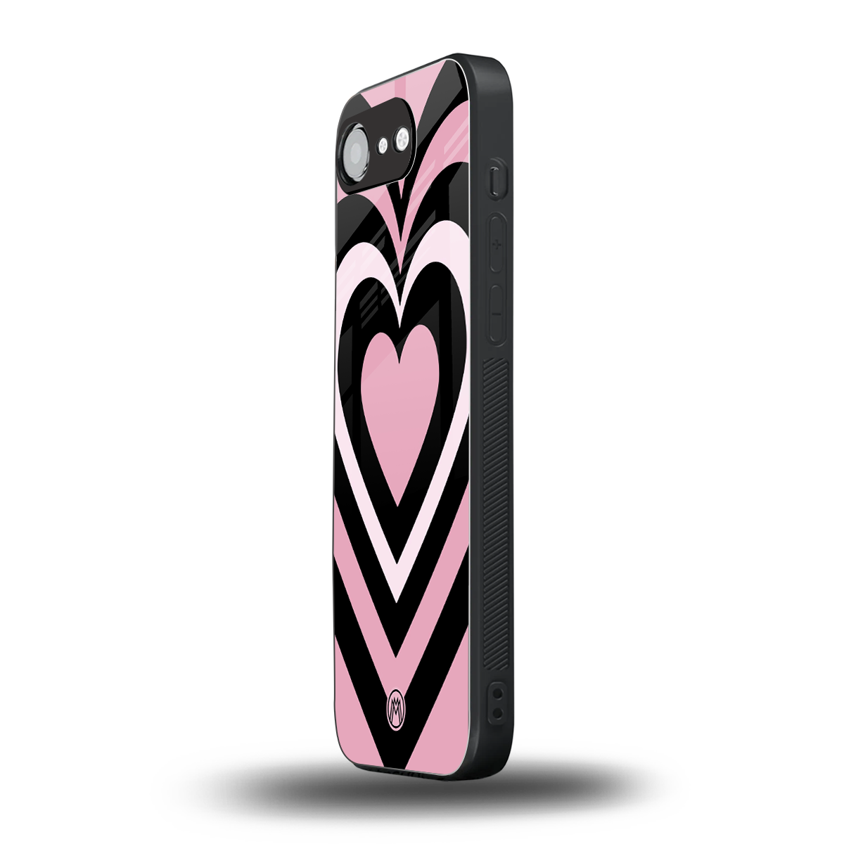 y2k retro pink hearts back phone cover | glass case for iphone 16e