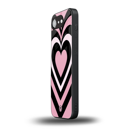 y2k retro pink hearts back phone cover | glass case for iphone 16e