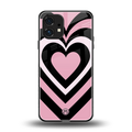 y2k retro pink hearts back phone cover | glass case for nothing phone 1