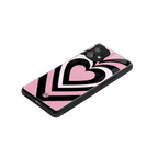 y2k retro pink hearts back phone cover | glass case for nothing phone 1