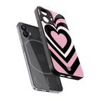 y2k retro pink hearts back phone cover | glass case for nothing phone 2
