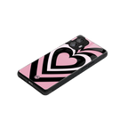 y2k retro pink hearts back phone cover | glass case for nothing phone 2