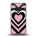 y2k retro pink hearts back phone cover | glass case for nothing phone 2a