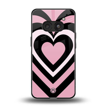 y2k retro pink hearts back phone cover | glass case for nothing phone 2a