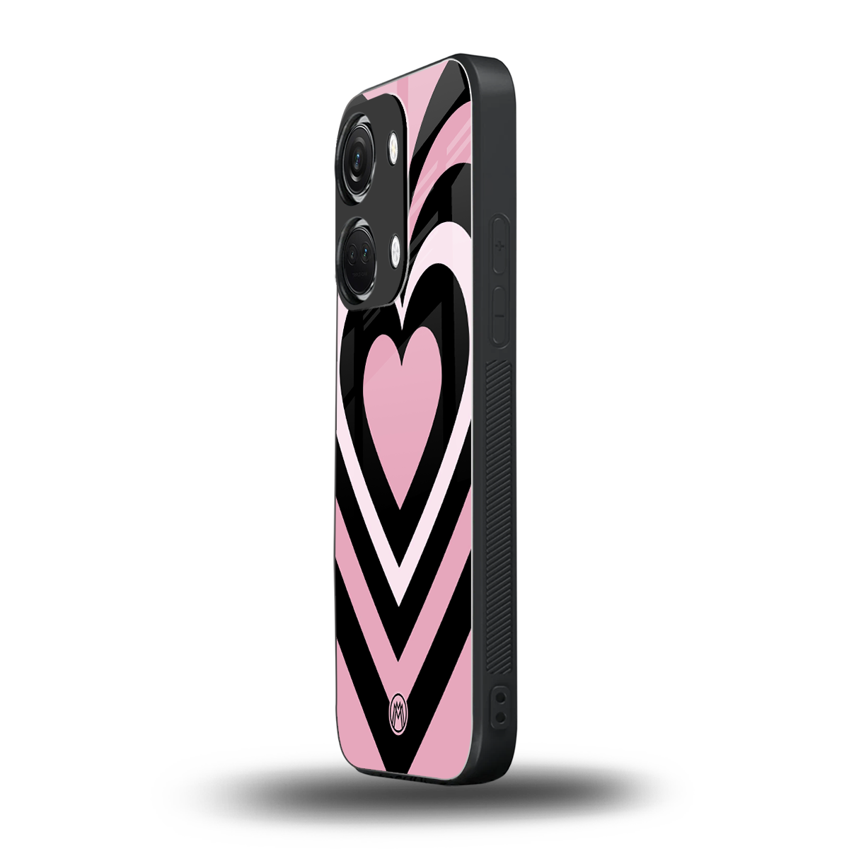 y2k retro pink hearts back phone cover | glass case for oneplus nord 3