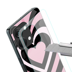 y2k retro pink hearts back phone cover | glass case for oneplus nord 3