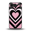 y2k retro pink hearts back phone cover | glass case for oneplus nord 4