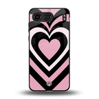 y2k retro pink hearts back phone cover | glass case for oneplus nord 4