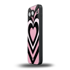 y2k retro pink hearts back phone cover | glass case for oneplus nord 4