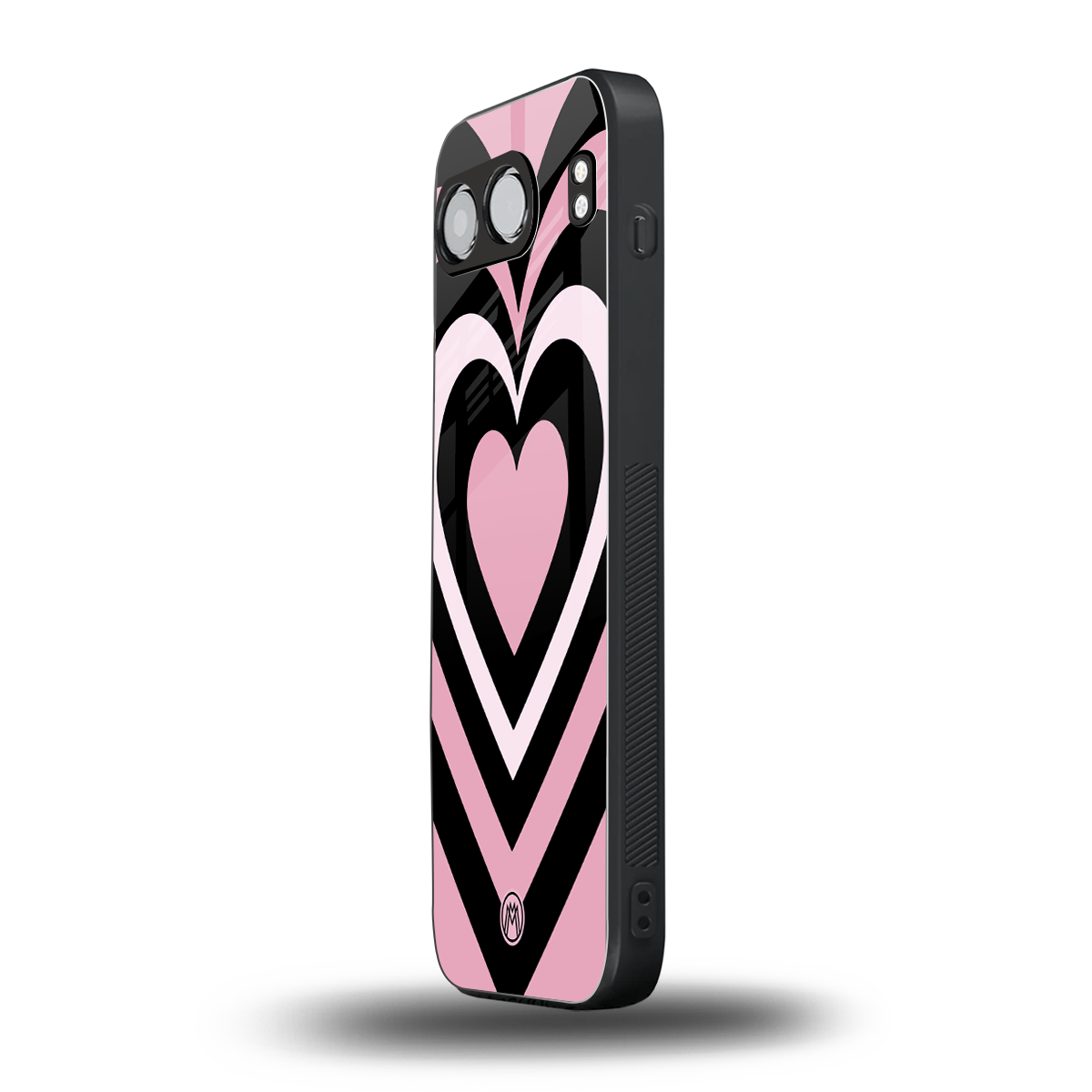 y2k retro pink hearts back phone cover | glass case for oneplus nord 4