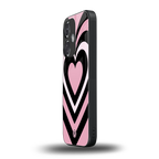 y2k retro pink hearts back phone cover | glass case for oneplus nord ce 3