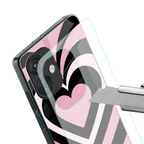 y2k retro pink hearts back phone cover | glass case for oneplus nord ce 3