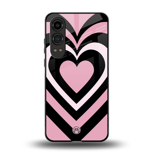 y2k retro pink hearts back phone cover | glass case for oneplus nord ce 4 lite
