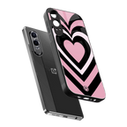 y2k retro pink hearts back phone cover | glass case for oneplus nord ce 4 lite