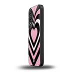 y2k retro pink hearts back phone cover | glass case for oneplus nord ce 4