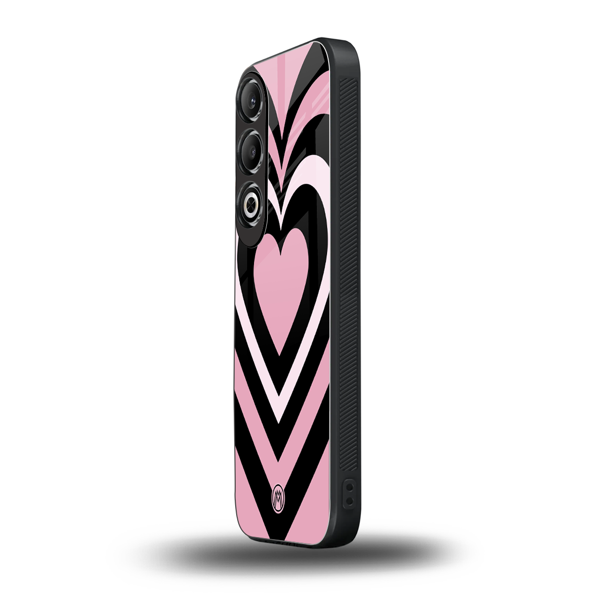 y2k retro pink hearts back phone cover | glass case for oneplus nord ce 4