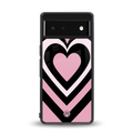 y2k retro pink hearts back phone cover | glass case for Google Pixel 6A