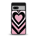y2k retro pink hearts back phone cover | glass case for Google Pixel 7