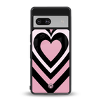 y2k retro pink hearts back phone cover | glass case for Google Pixel 7