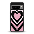y2k retro pink hearts back phone cover | glass case for google pixel 8 pro