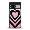 y2k retro pink hearts back phone cover | glass case for Google Pixel 8