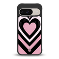 y2k retro pink hearts back phone cover | glass case for google pixel 9