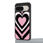 y2k retro pink hearts back phone cover | glass case for google pixel 9