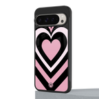 y2k retro pink hearts back phone cover | glass case for google pixel 9 pro
