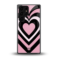 y2k retro pink hearts back phone cover | glass case for samsung galaxy s25 ultra