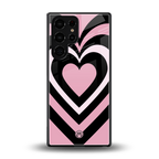 y2k retro pink hearts back phone cover | glass case for samsung galaxy s25 ultra