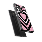 y2k retro pink hearts back phone cover | glass case for samsung galaxy s25 ultra
