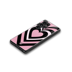 y2k retro pink hearts back phone cover | glass case for samsung galaxy s25 ultra