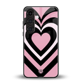 y2k retro pink hearts back phone cover | glass case for samsung galaxy s23 plus