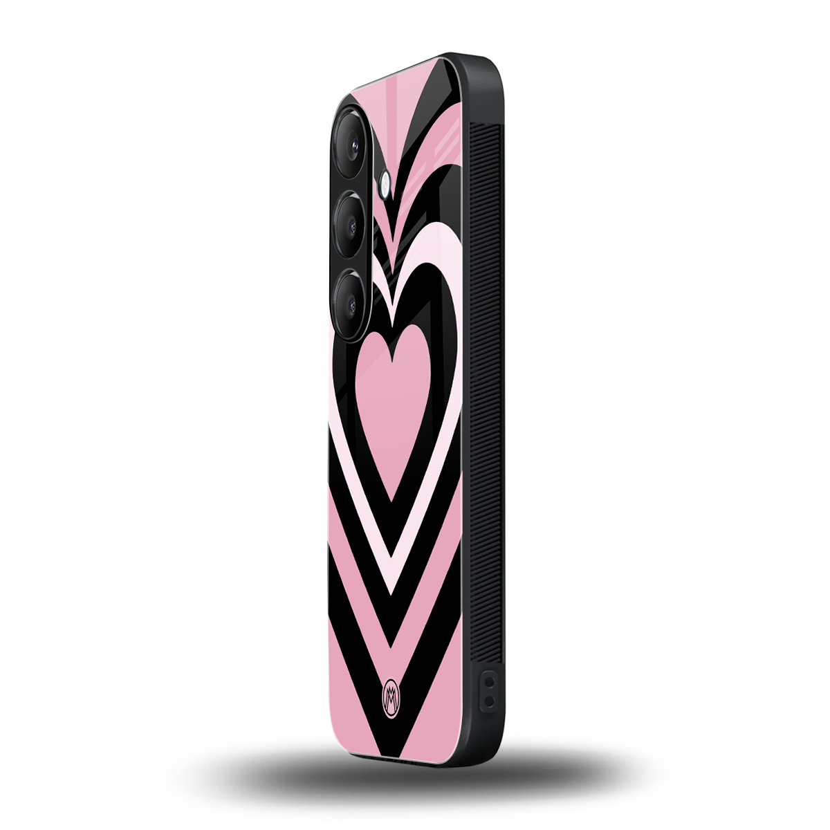 y2k retro pink hearts back phone cover | glass case for samsung galaxy s23