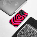 y2k black pink hearts aesthetic back phone cover | glass case for nothing phone 2