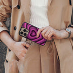 Y2K Burgundy Hearts Aesthetic Phone Cover | Glass Case