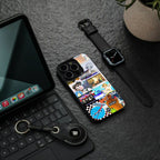 y2k collage aesthetic back phone cover | glass case for iphone 15 pro
