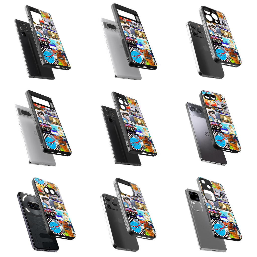 Durable Glass Back Mobile Case for iPhone, Samsung, OnePlus, Google Pixel, Redmi, Vivo, Oppo