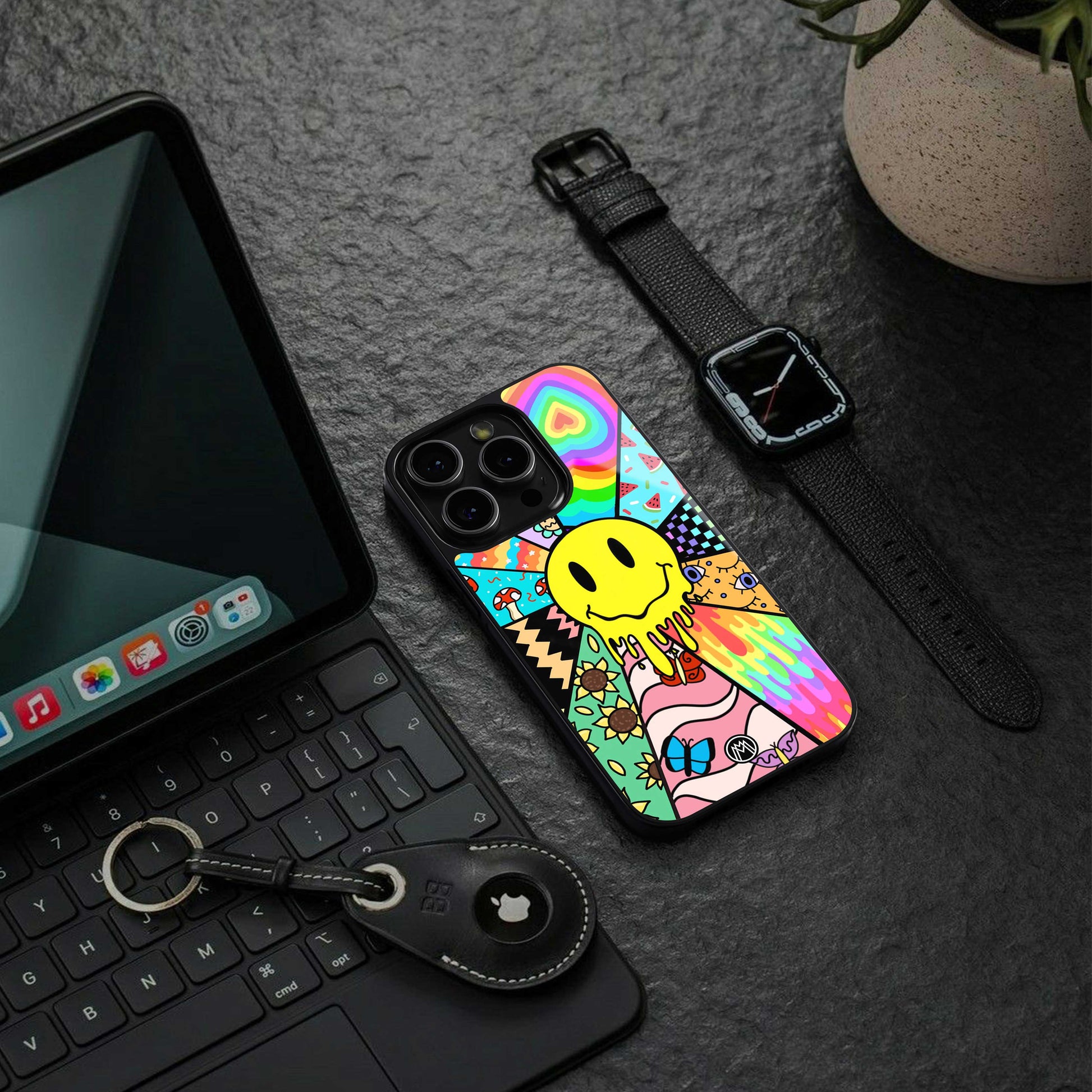 y2k doodle back phone cover | glass case for samsung galaxy s24 ultra